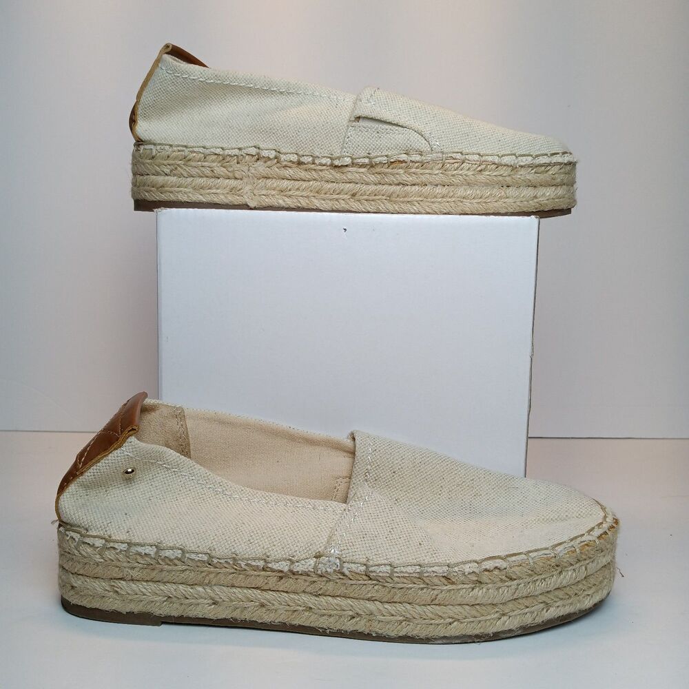 Circus By Sam Edelman Womens 8 Espadrilles Canvas Tan Slip Ons Flats